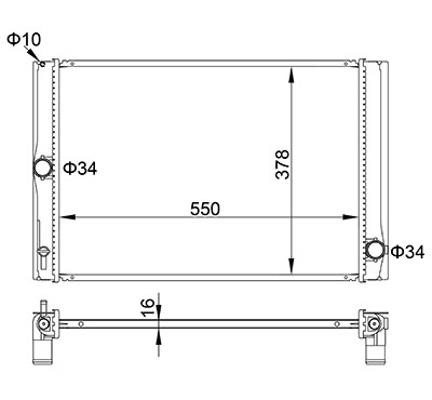 Engine cooling radiator Hart 611 854