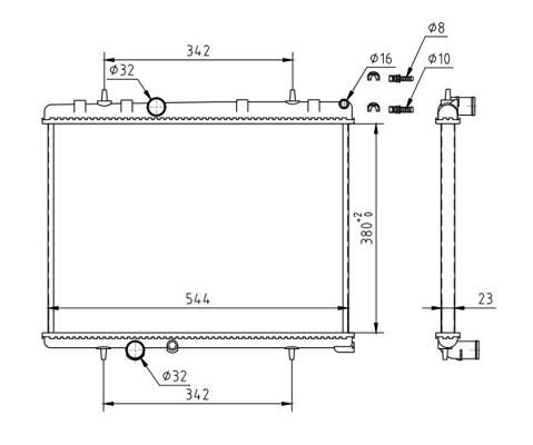 Hart 610 251 Radiator, engine cooling 610251