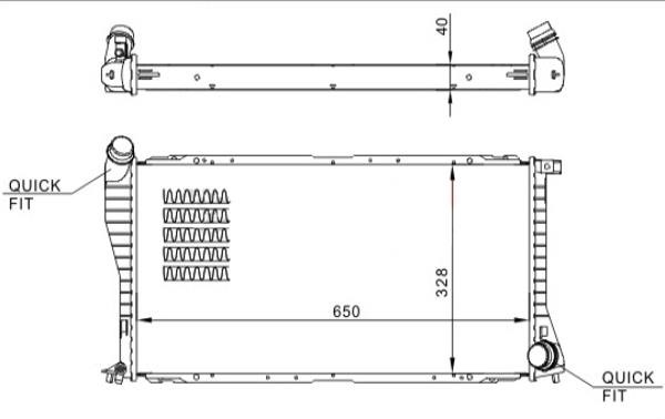 610252 Hart Engine cooling radiator