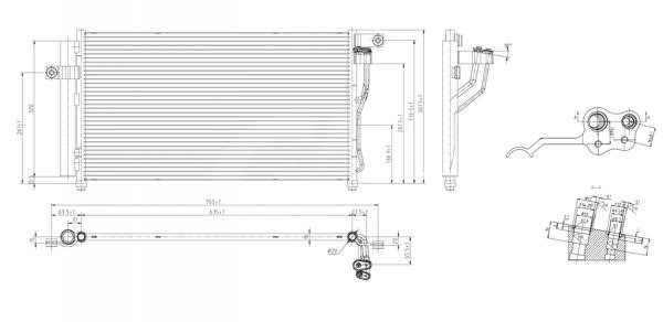 Air conditioner condenser Hyundai Accent: 610258 Hart AC Condenser