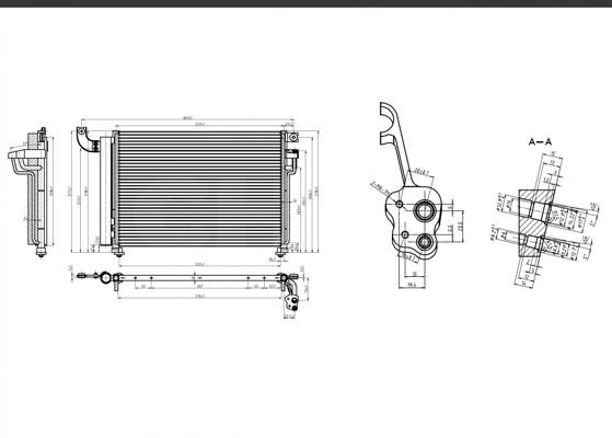 Air con condenser KIA Rio (Kia Rio): 612234 Hart AC Condenser