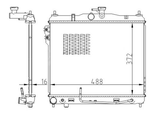 Hart 611 621 Radiator, engine cooling 611621