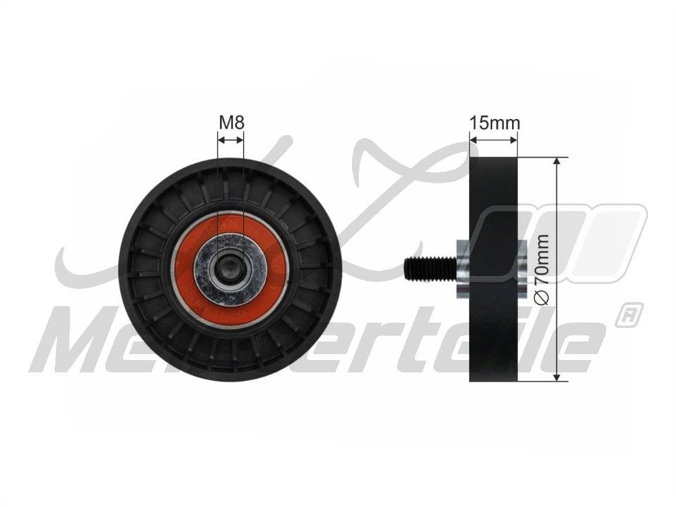 A.Z. Meisterteile AZMT-20-031-1286 Deflection/guide pulley, v-ribbed belt AZMT200311286