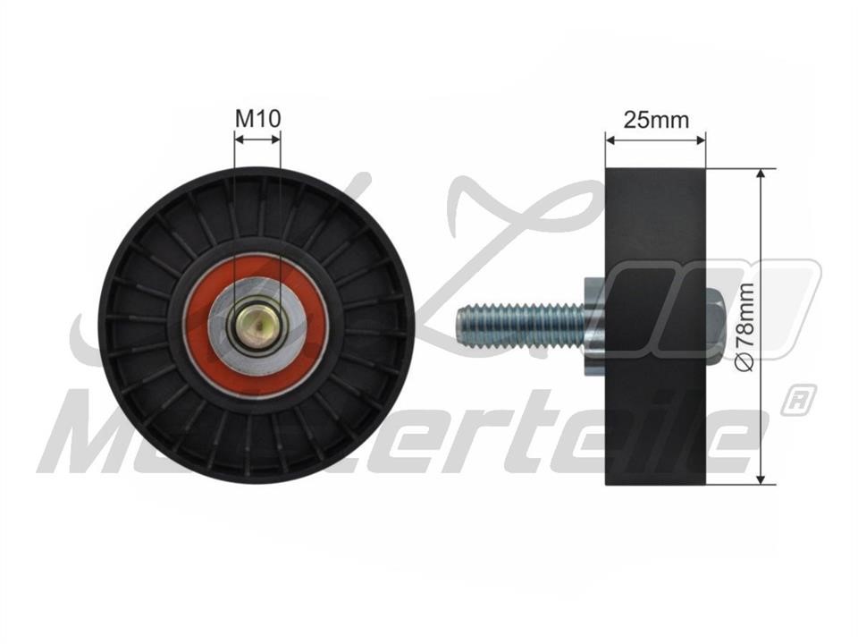 A.Z. Meisterteile AZMT-20-031-1394 Deflection/guide pulley, v-ribbed belt AZMT200311394
