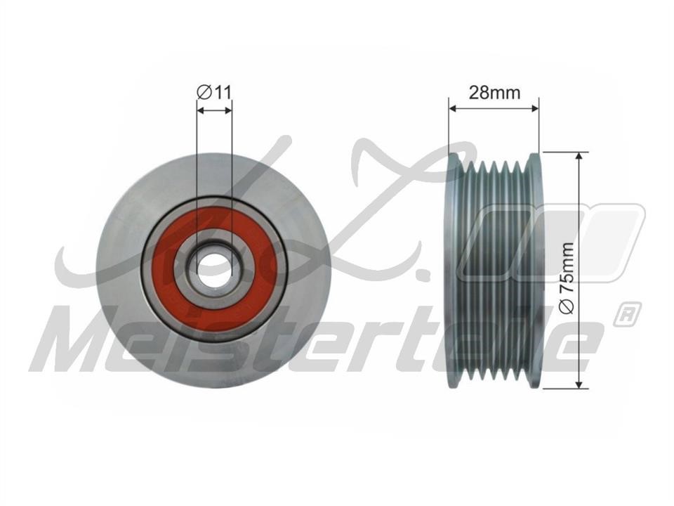 A.Z. Meisterteile AZMT-20-031-1414 Deflection/guide pulley, v-ribbed belt AZMT200311414