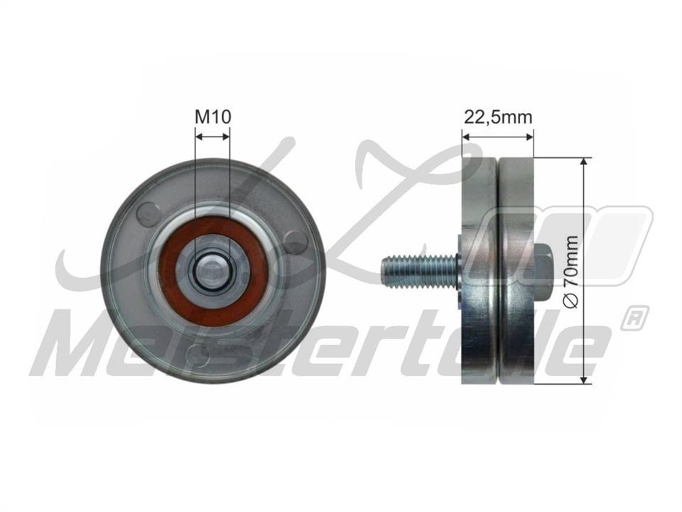 A.Z. Meisterteile AZMT-20-031-1476 Deflection/guide pulley, v-ribbed belt AZMT200311476