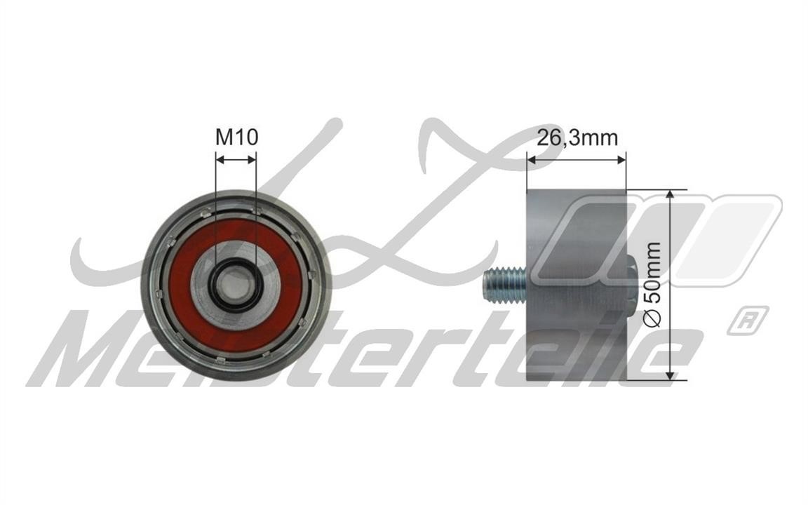 A.Z. Meisterteile AZMT-20-031-2116 Deflection/guide pulley, v-ribbed belt AZMT200312116