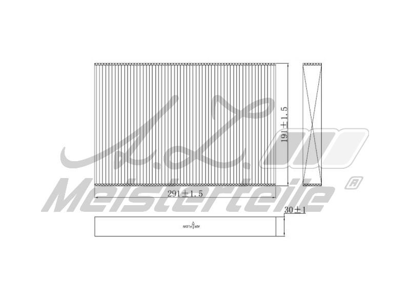 A.Z. Meisterteile AZMT-41-010-1578 Filter, interior air AZMT410101578