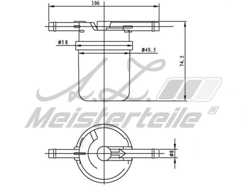 A.Z. Meisterteile AZMT-41-020-1437 Fuel filter AZMT410201437