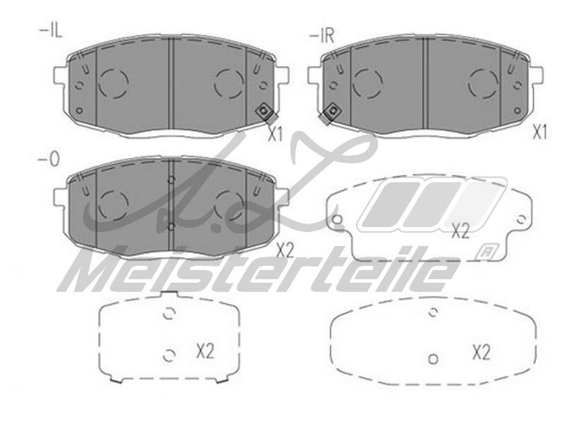 A.Z. Meisterteile AZMT-44-022-1996 Brake Pad Set, disc brake AZMT440221996