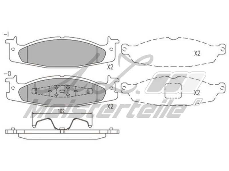A.Z. Meisterteile AZMT-44-022-2458 Brake Pad Set, disc brake AZMT440222458