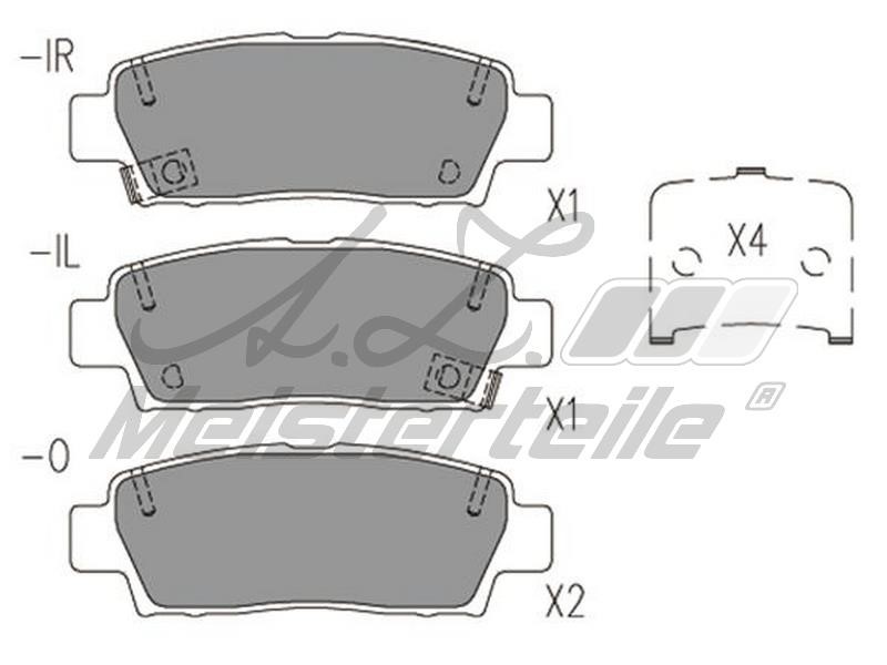 A.Z. Meisterteile AZMT-44-022-2477 Brake Pad Set, disc brake AZMT440222477