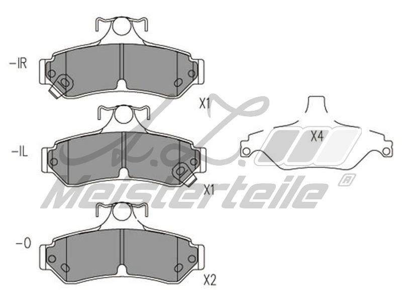 A.Z. Meisterteile AZMT-44-022-2509 Brake Pad Set, disc brake AZMT440222509