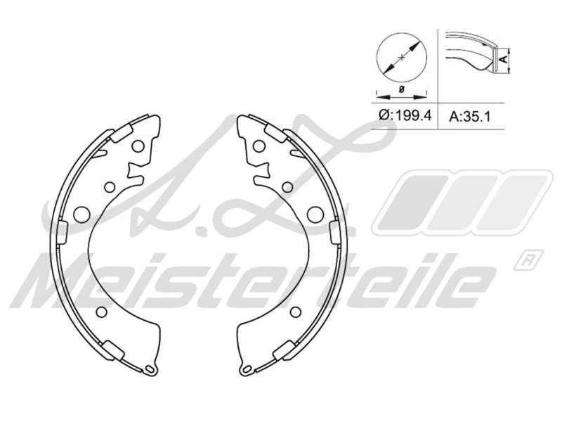 Brake shoe set A.Z. Meisterteile AZMT-44-026-1175