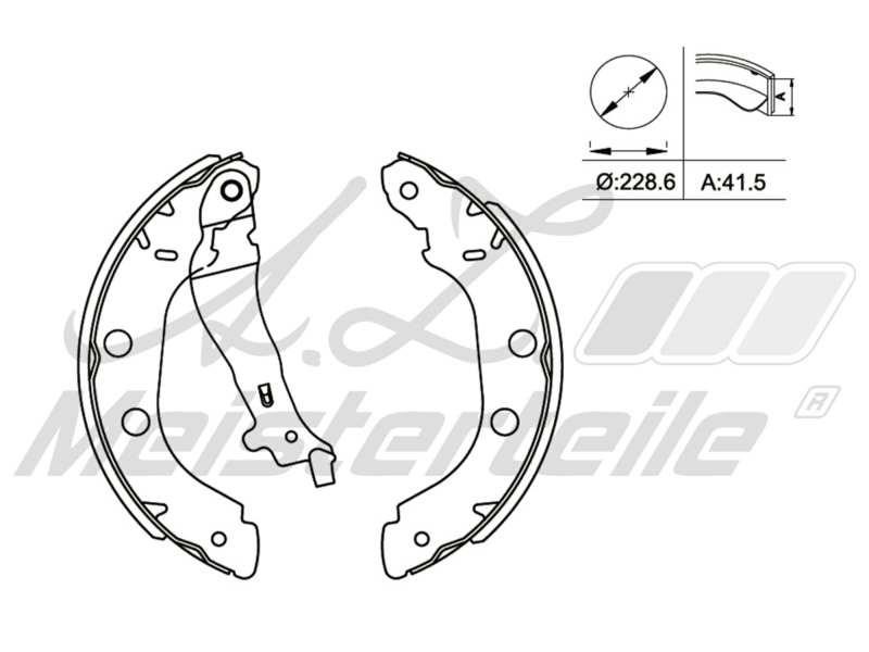 Brake shoe set A.Z. Meisterteile AZMT-44-026-1058