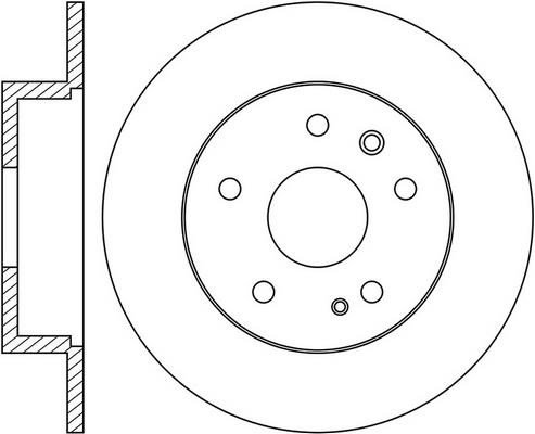 FiT FR0126 Rear brake disc, non-ventilated FR0126
