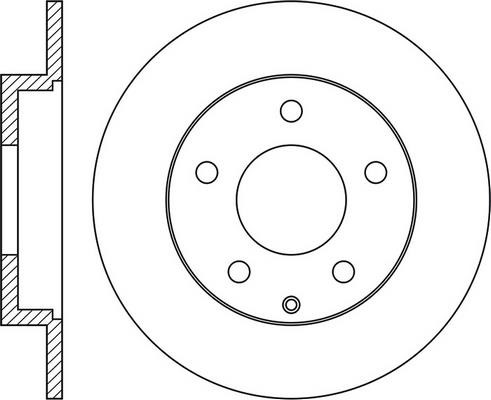 FiT FR0172 Rear brake disc, non-ventilated FR0172