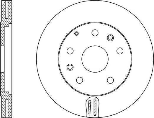 FiT FR0183V Front brake disc ventilated FR0183V