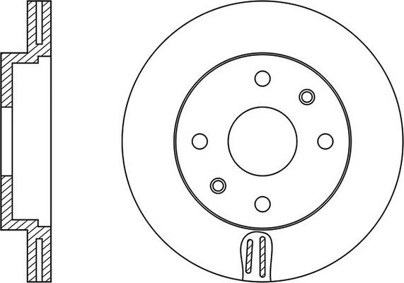 FiT FR0238V Front brake disc ventilated FR0238V