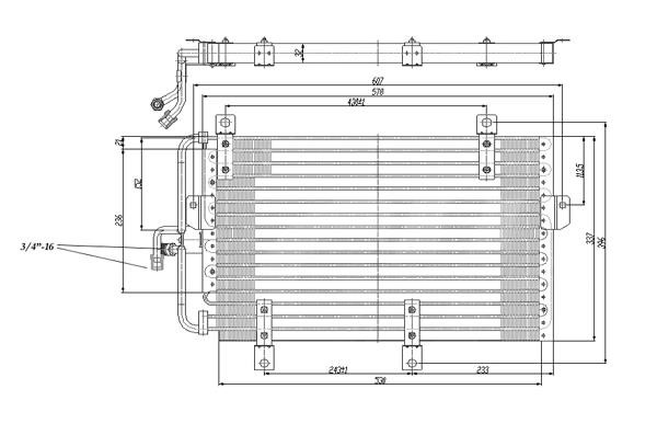 Air con condenser Fiat Coupe: 612115 Hart AC Condenser