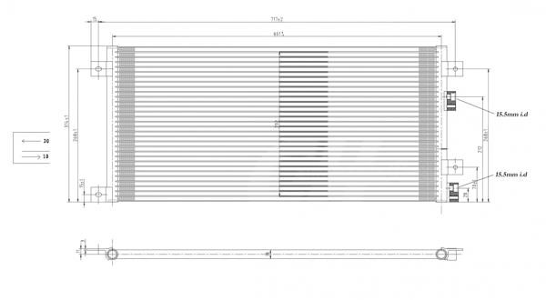 Air con condenser Iveco: 611199 Hart AC Condenser