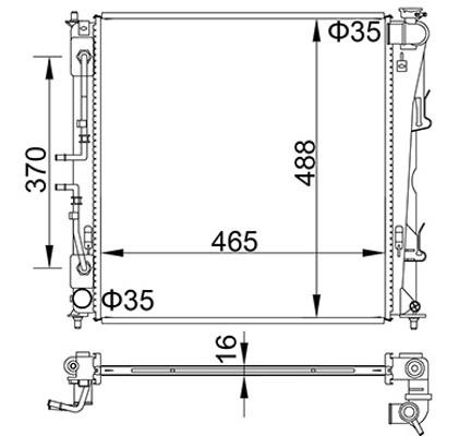622277 Hart Engine cooling radiator