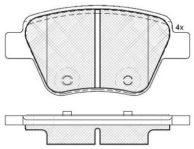 FiT FP1456 Brake Pad Set, disc brake FP1456