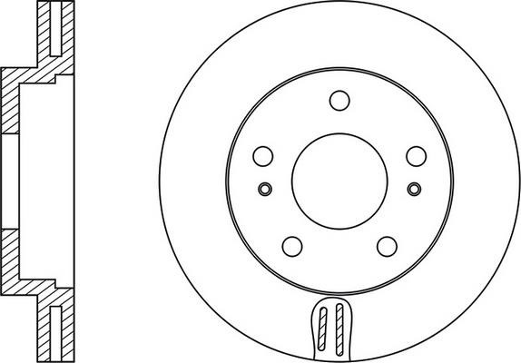 FiT FR0204V Front brake disc ventilated FR0204V