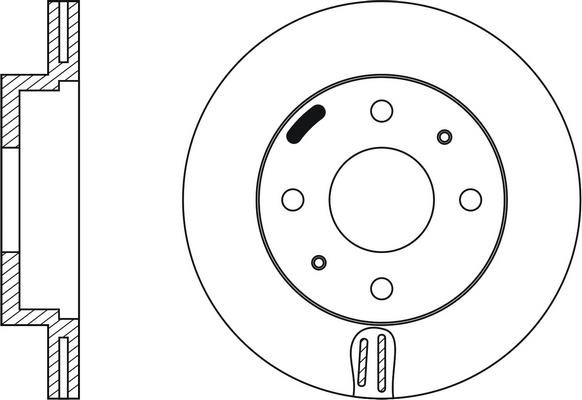 FiT FR0214V Front brake disc ventilated FR0214V