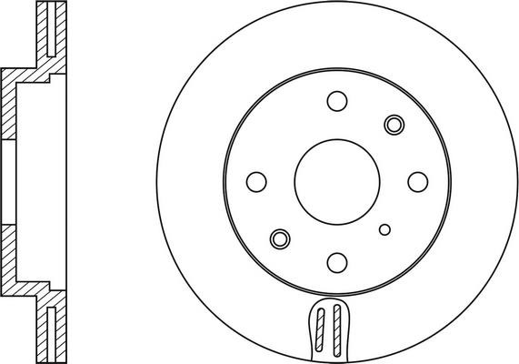 FiT FR0215V Front brake disc ventilated FR0215V