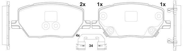 FiT FP1811 Brake Pad Set, disc brake FP1811