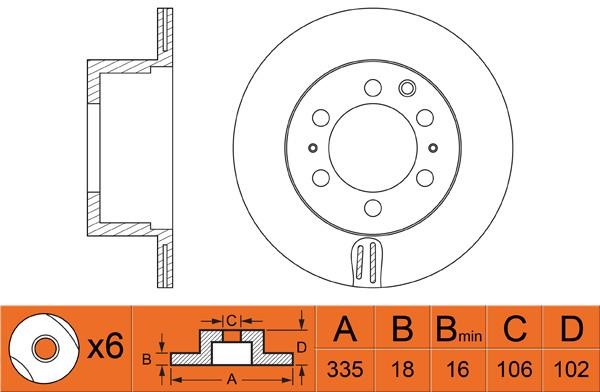 FiT FR0269V Rear ventilated brake disc FR0269V