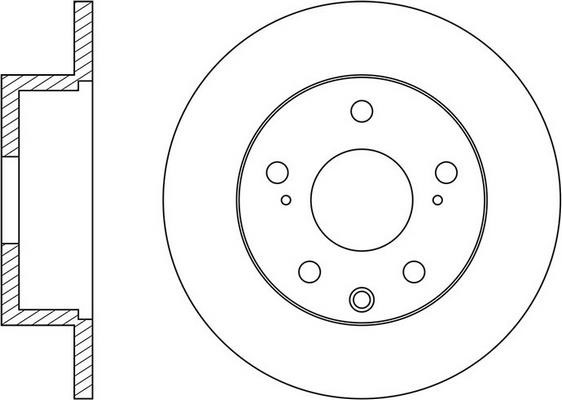 FiT FR0643 Rear brake disc, non-ventilated FR0643