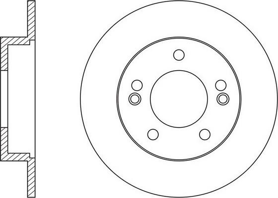 FiT FR0655 Rear brake disc, non-ventilated FR0655