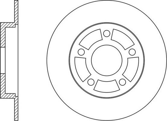 FiT FR0676 Rear brake disc, non-ventilated FR0676