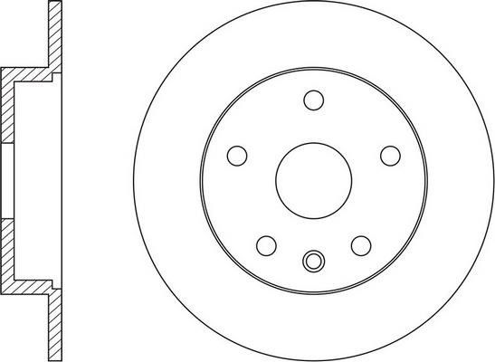FiT FR0696 Rear brake disc, non-ventilated FR0696