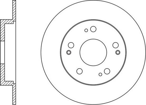 FiT FR0712 Rear brake disc, non-ventilated FR0712