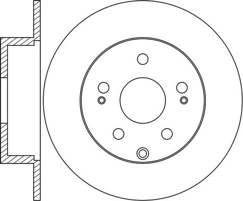 FiT FR0939 Rear brake disc, non-ventilated FR0939