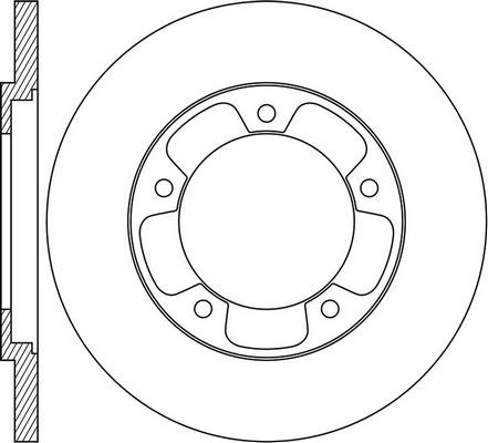 FiT FR0968 Rear brake disc, non-ventilated FR0968