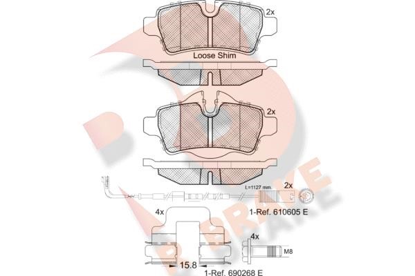 R Brake RB1812-067 Brake Pad Set, disc brake RB1812067