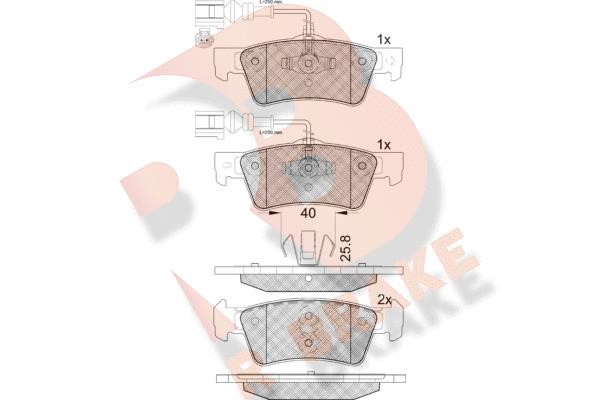 R Brake RB1815-203 Brake Pad Set, disc brake RB1815203