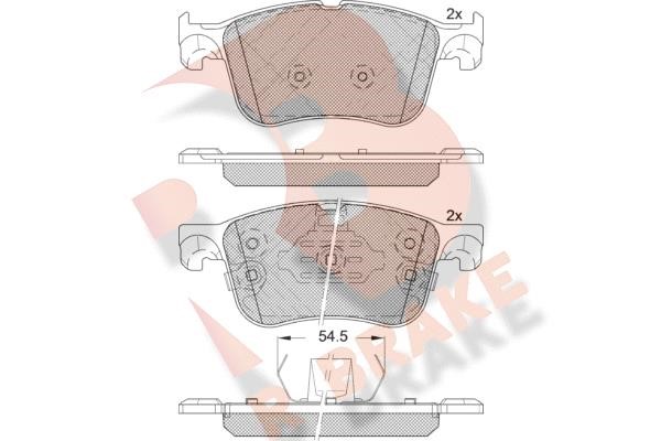 R Brake RB2321 Brake Pad Set, disc brake RB2321