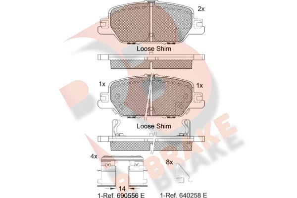 R Brake RB2323 Brake Pad Set, disc brake RB2323