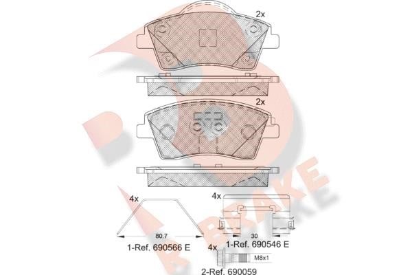 R Brake RB2329 Brake Pad Set, disc brake RB2329