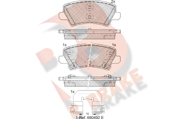 R Brake RB2330 Brake Pad Set, disc brake RB2330