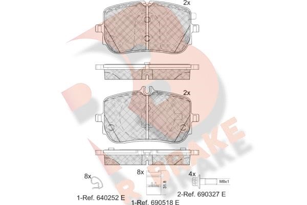 R Brake RB2351 Brake Pad Set, disc brake RB2351