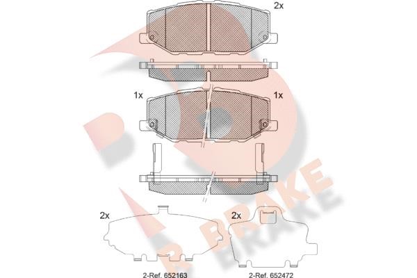 R Brake RB2373 Brake Pad Set, disc brake RB2373