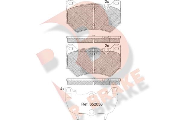 R Brake RB2380 Brake Pad Set, disc brake RB2380