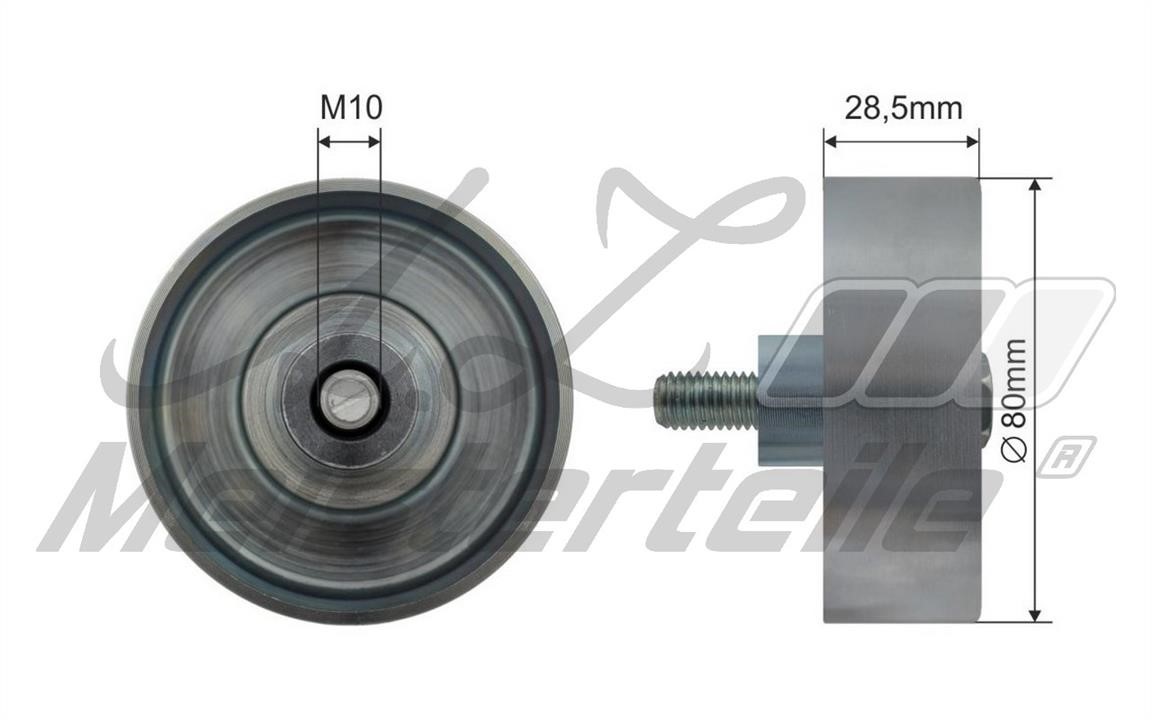 A.Z. Meisterteile AZMT-20-031-2125 Deflection/guide pulley, v-ribbed belt AZMT200312125