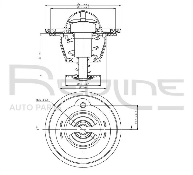 Redline 55DA002 Thermostat, coolant 55DA002